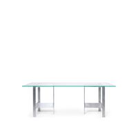 Lager Table à Manger 90x200 Verre/ Aluminium