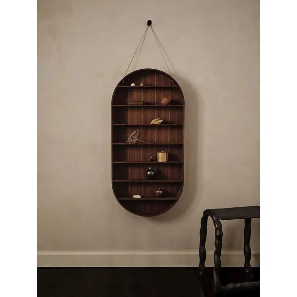 Dorm Oval Shelf Smoked Oak