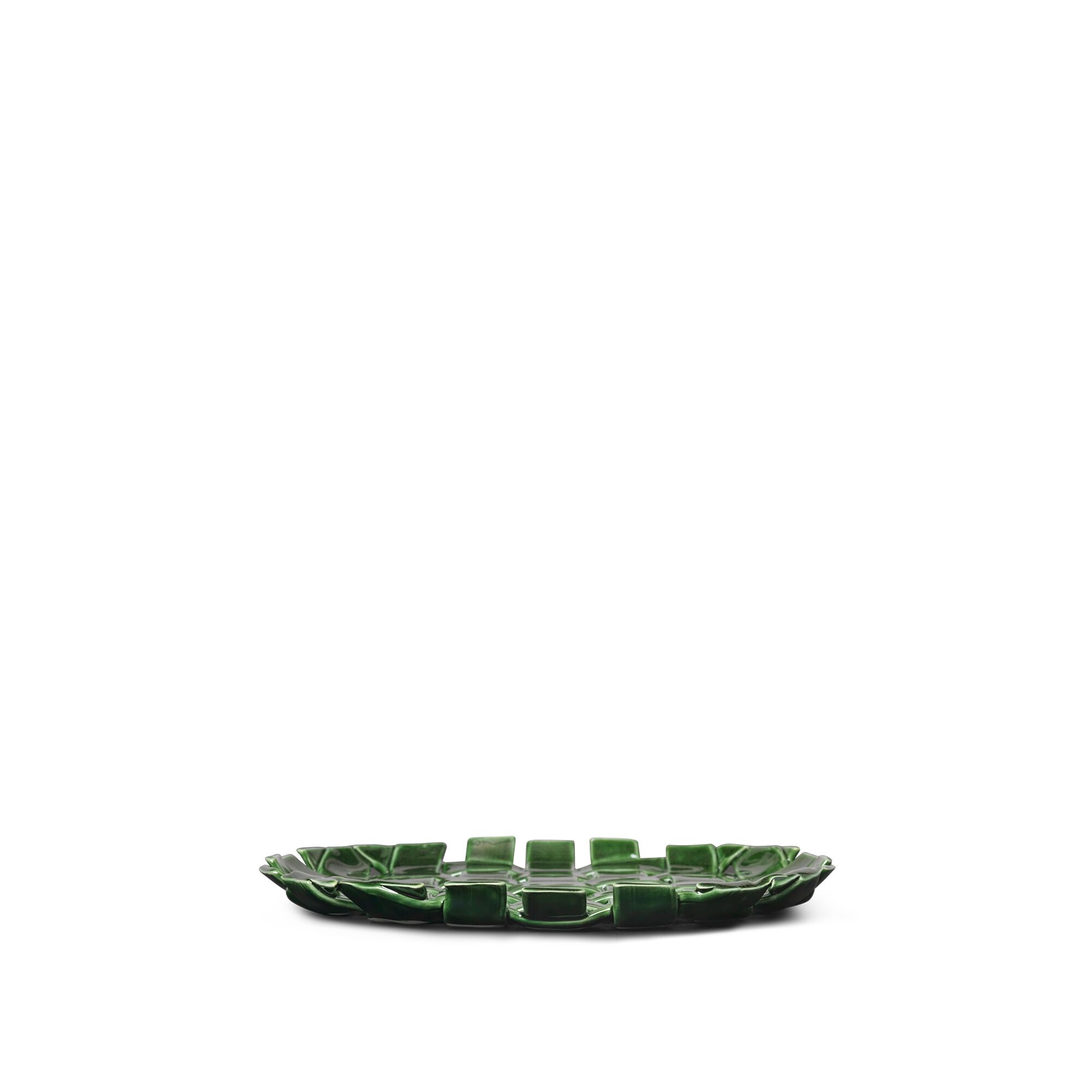 Plat à Tresse Vert Émeraude