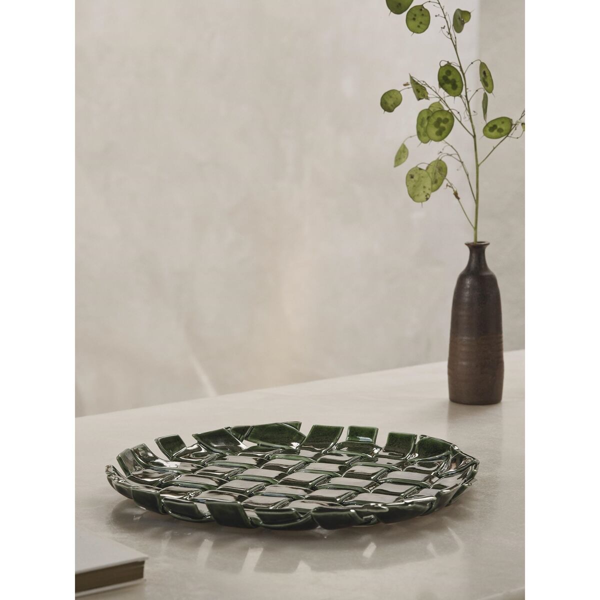 Plait Dish Emerald Green