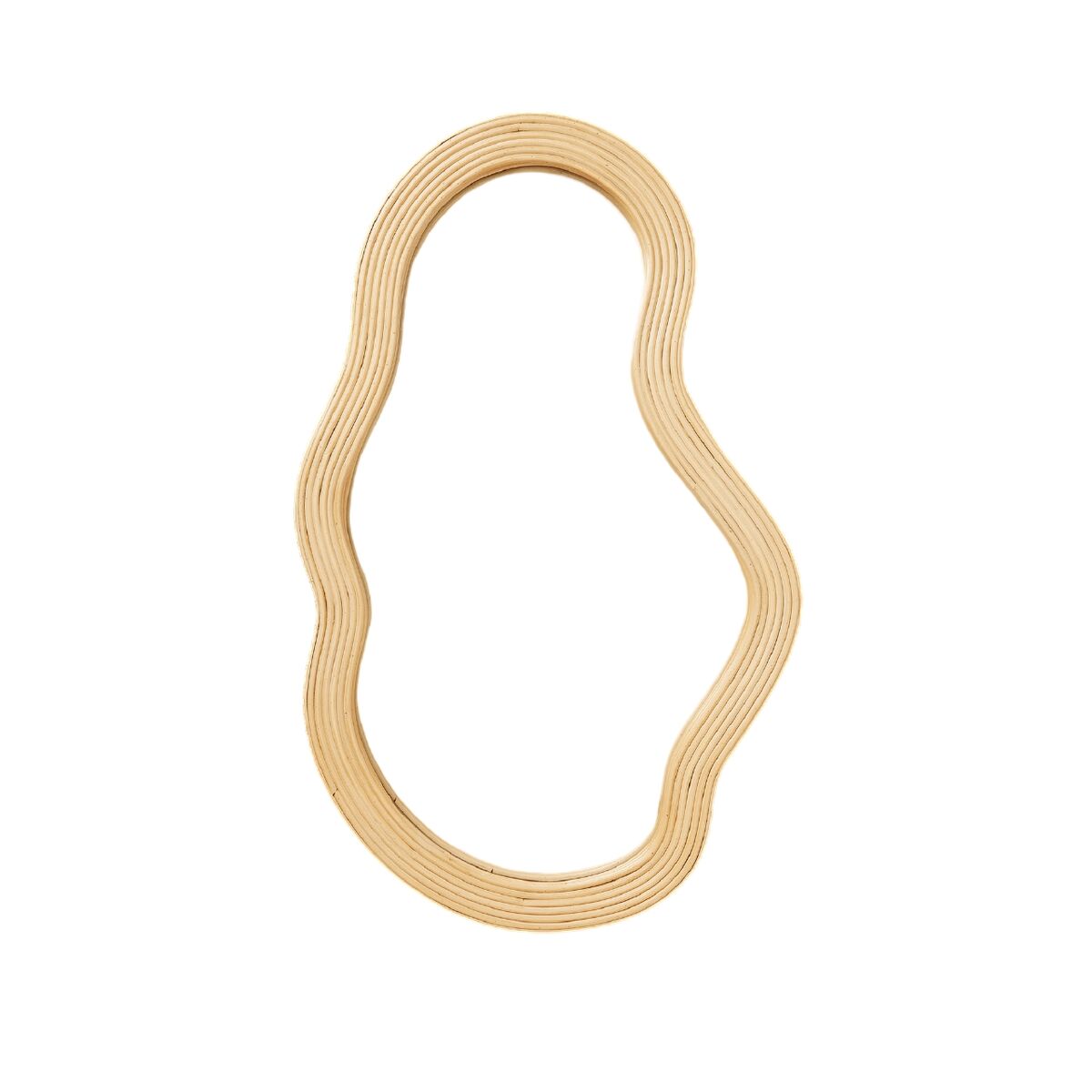 Pond Mirror Medium Rattan/Natural