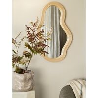 Pond Mirror Medium Rattan/Natural