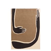 Pose Getufteter Bodenteppich 140 x 200, Dunkles Kaffee/Gebrochenes Weiß