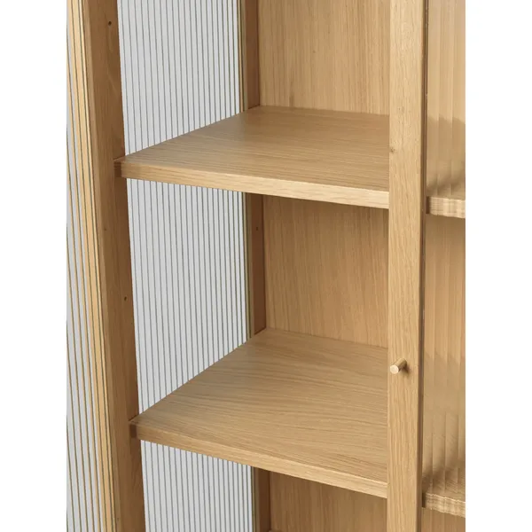 Reed Display Cabinet Natural Oak