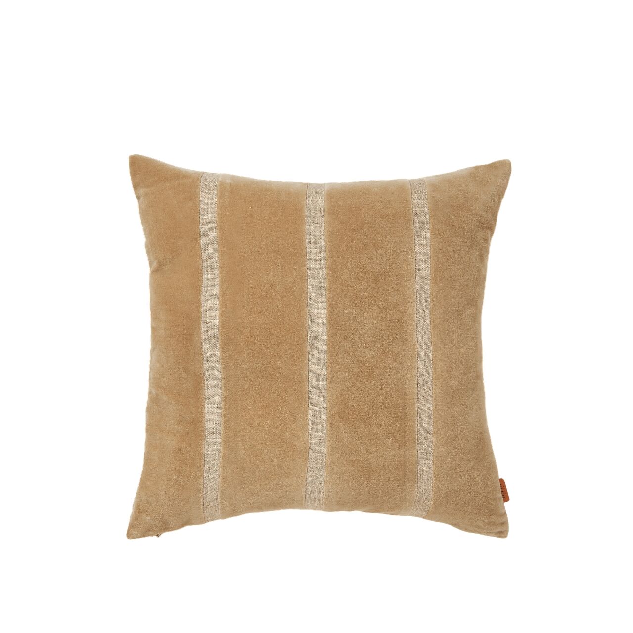 Senti Stribet Pude Mrk Sand/Linned