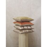 Senti Stribet Pude Linned/Carob Brown