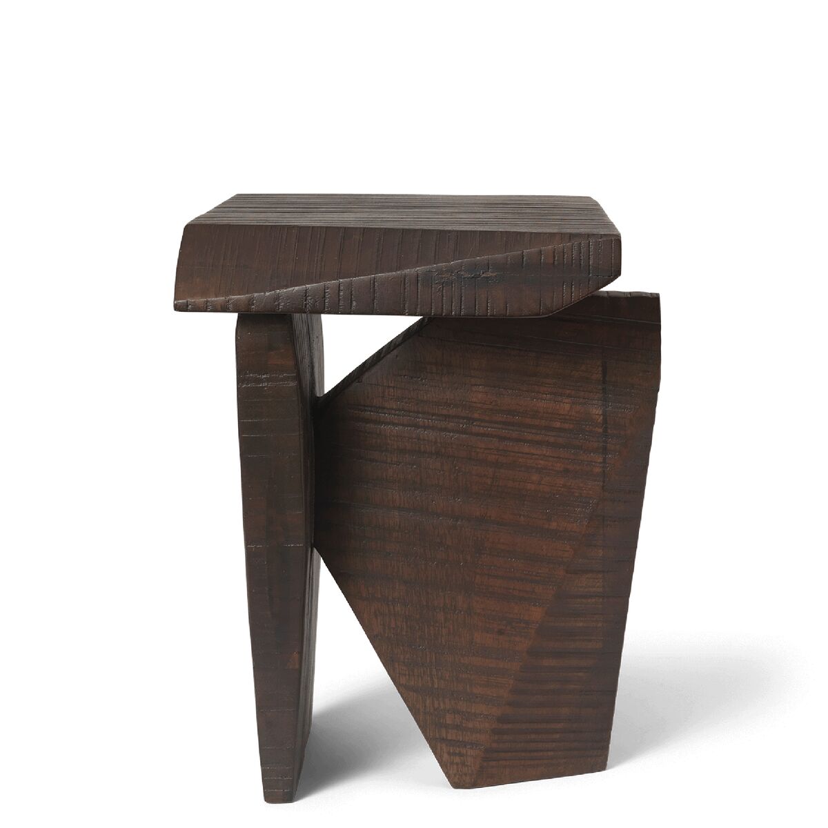 Silva Pedestal Dark Stained Mango Wood