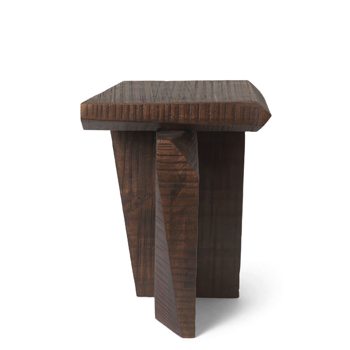 Silva Pedestal Dark Stained Mango Wood