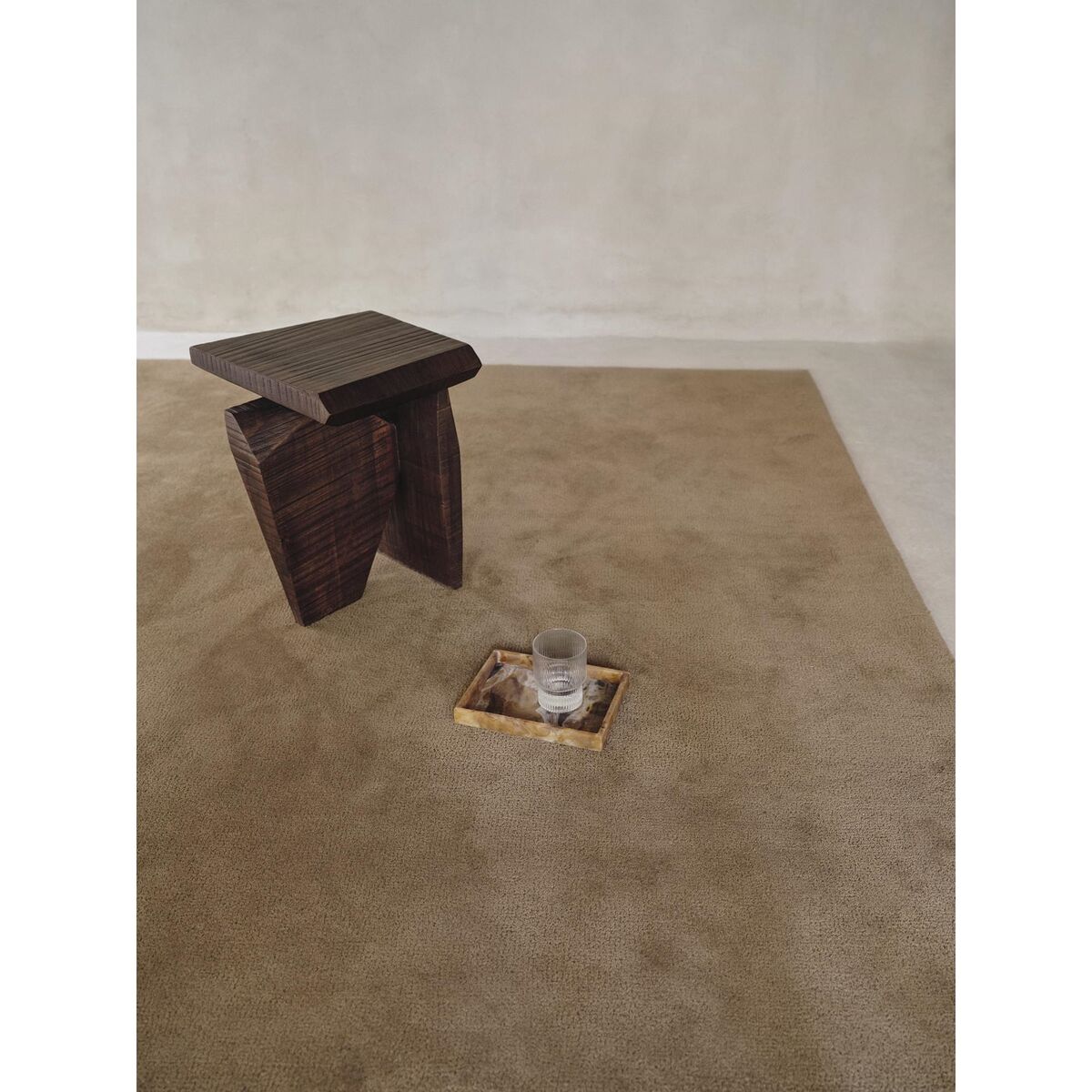 Silva Pedestal Dark Stained Mango Wood