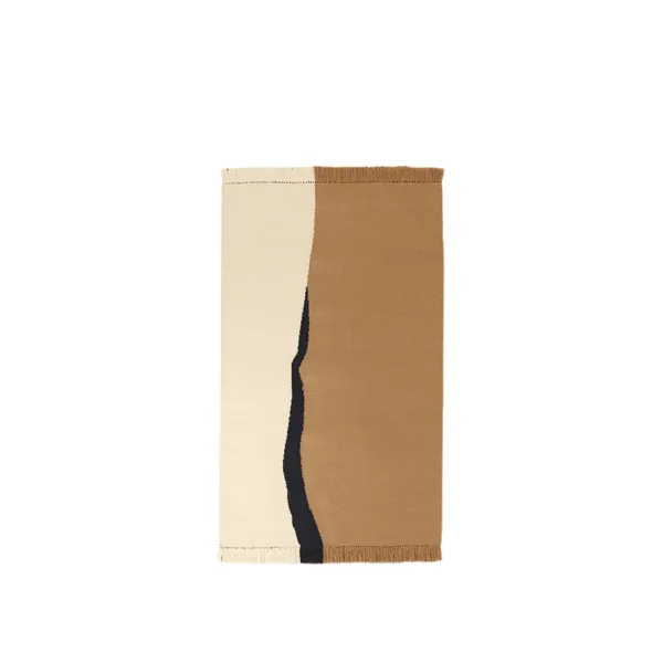 Soil Kilim Carpet 140x200 Dark Sand/ Off-White