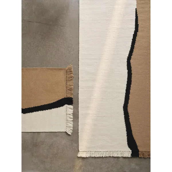 Soil Kilim Runner 70x180 Sable Sable/ Blanc Cassé