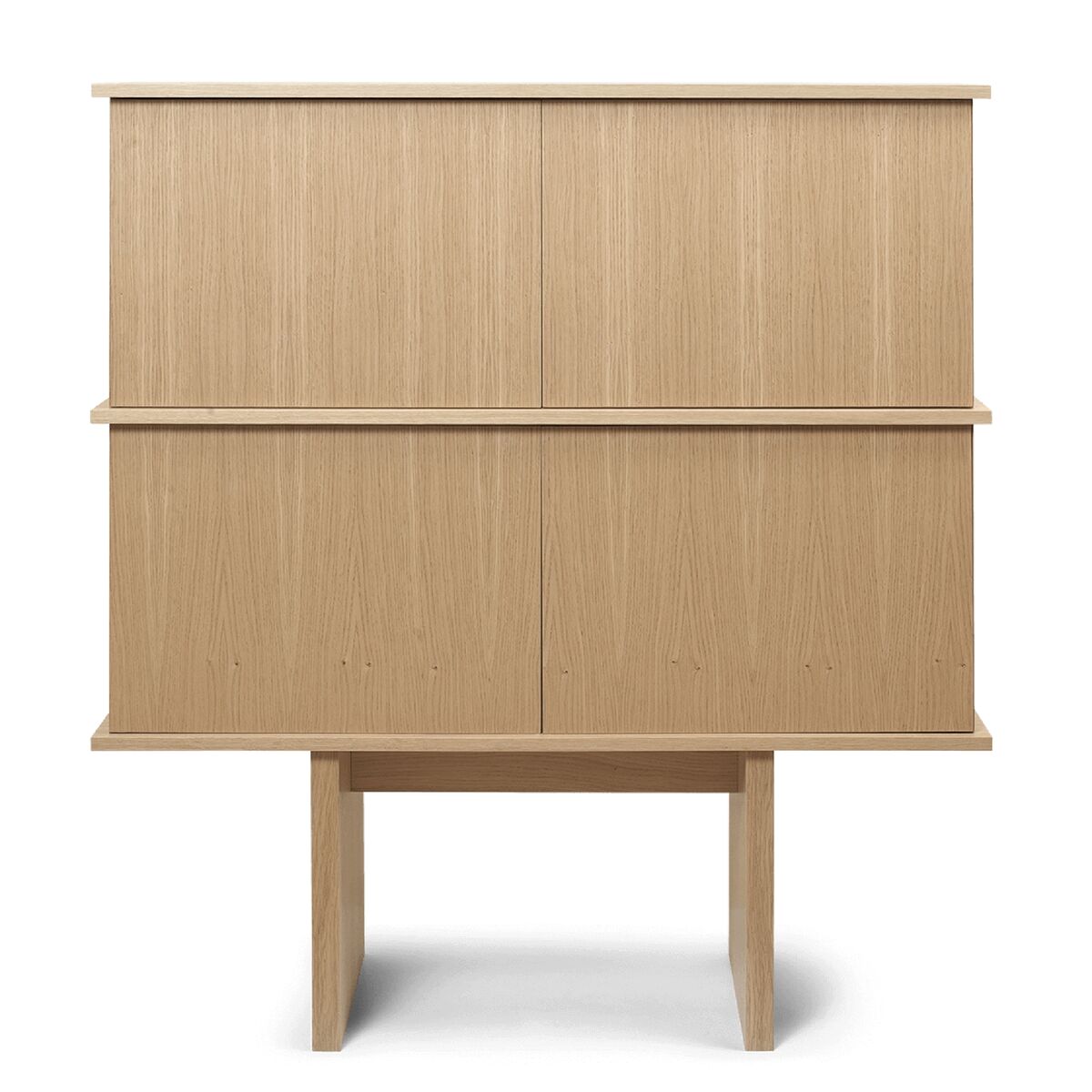 Stelzen-Sideboard, Doppelt, Natureiche