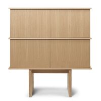Stelzen-Sideboard, Doppelt, Natureiche