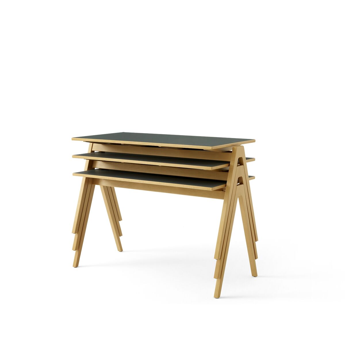 Daystak RD2 Dining Table L122 Honey Colored beech/Verde Comodoro 0750
