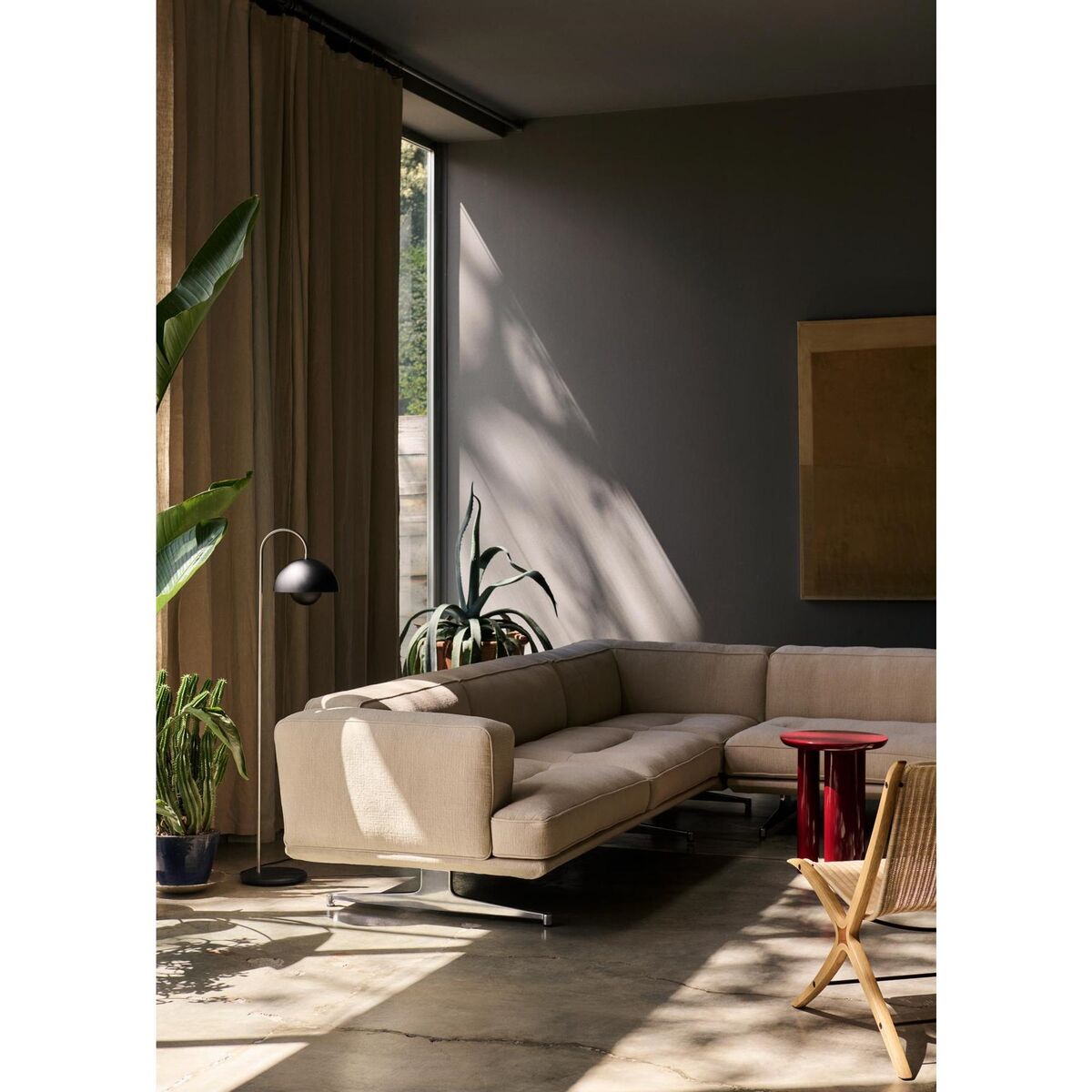 Flowerpot VP12 Lampa Stojąca Kobaltowo-niebieska