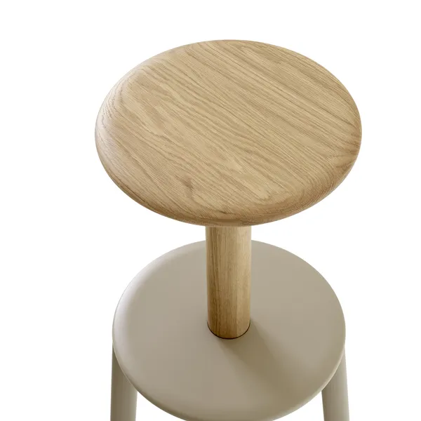 Massif AV40 Bar Stool Oak/ Gray Beige