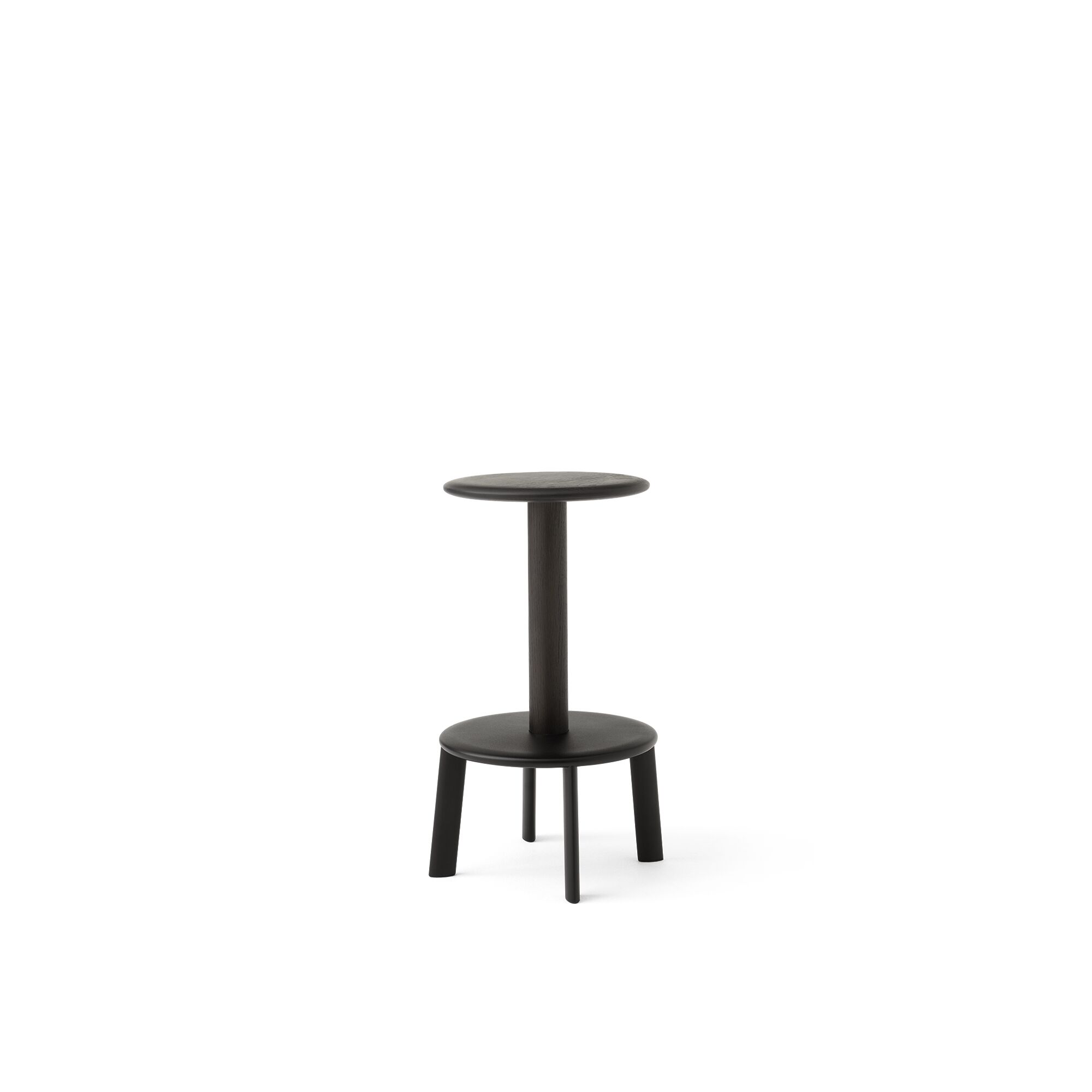 Massif AV39 Tabouret de Bar Chêne Teinté Foncé/ Noir Chaud