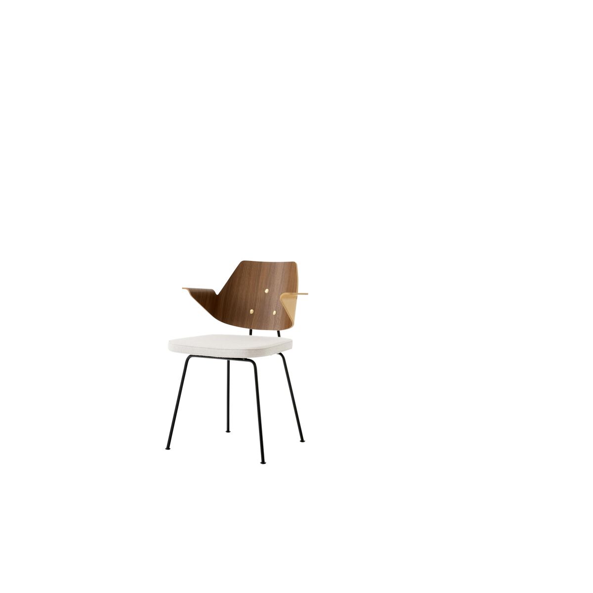 RFH RD7 Silla de Comedor con Reposabrazos y Asiento Tapizado en Nuez/Hallingdal 103