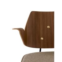 RFH RD7 Silla de Comedor con Reposabrazos y Asiento Tapizado en Nuez/Hallingdal 227
