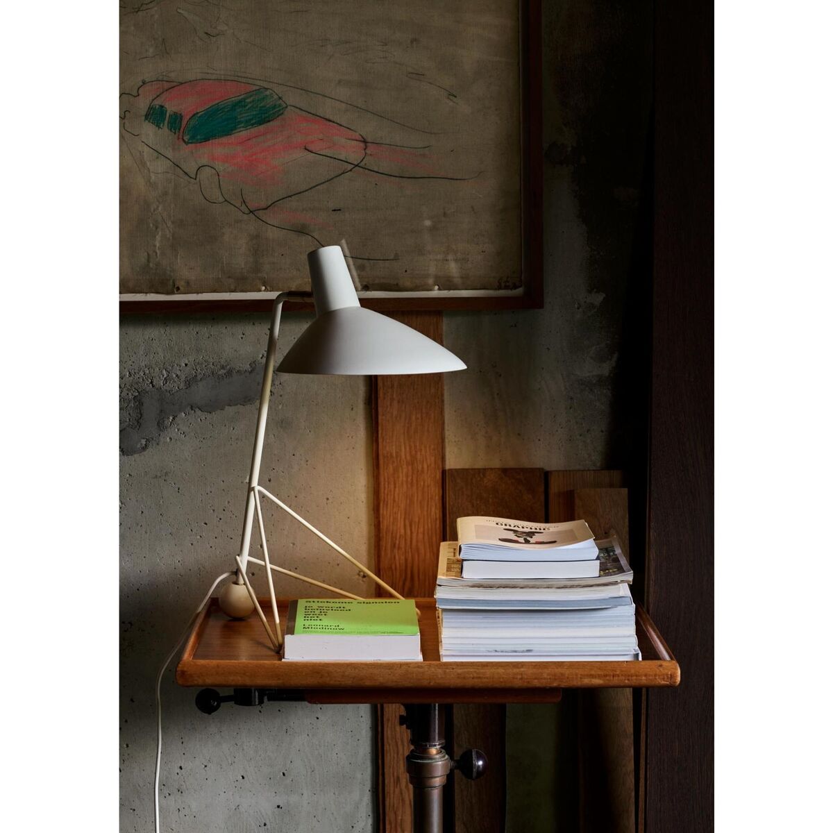 Tripod Schwarz Tischlampe Matt