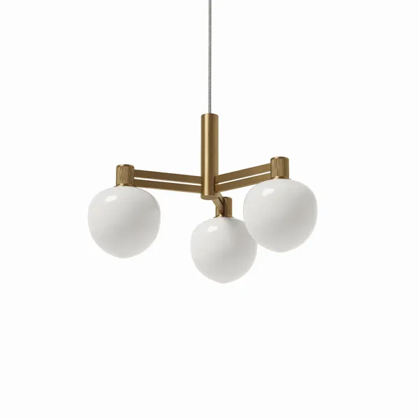 MEMOIR 120 III Pendelleuchte Messing/Opal