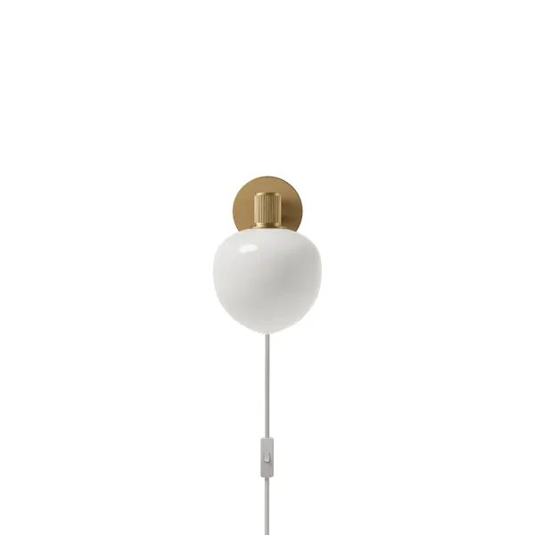 MEMOIR 120 Wandlampe Messing/Opal