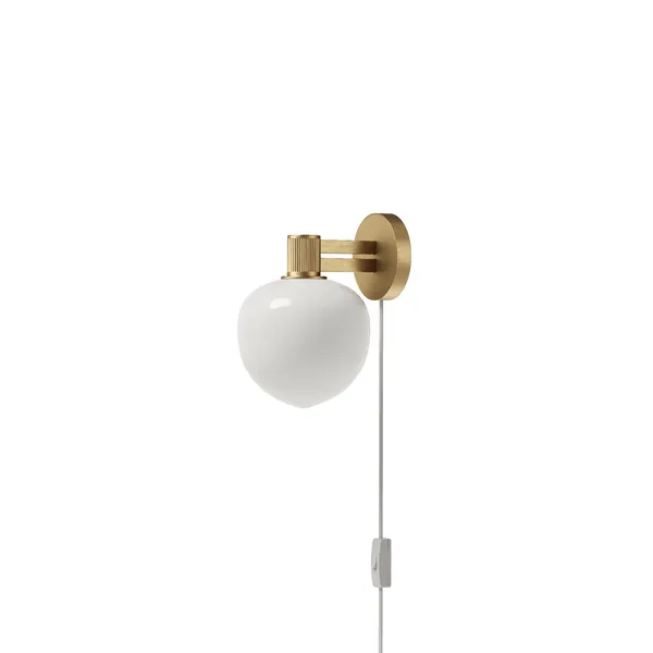 MEMOIR 120 Wandlampe Messing/Opal