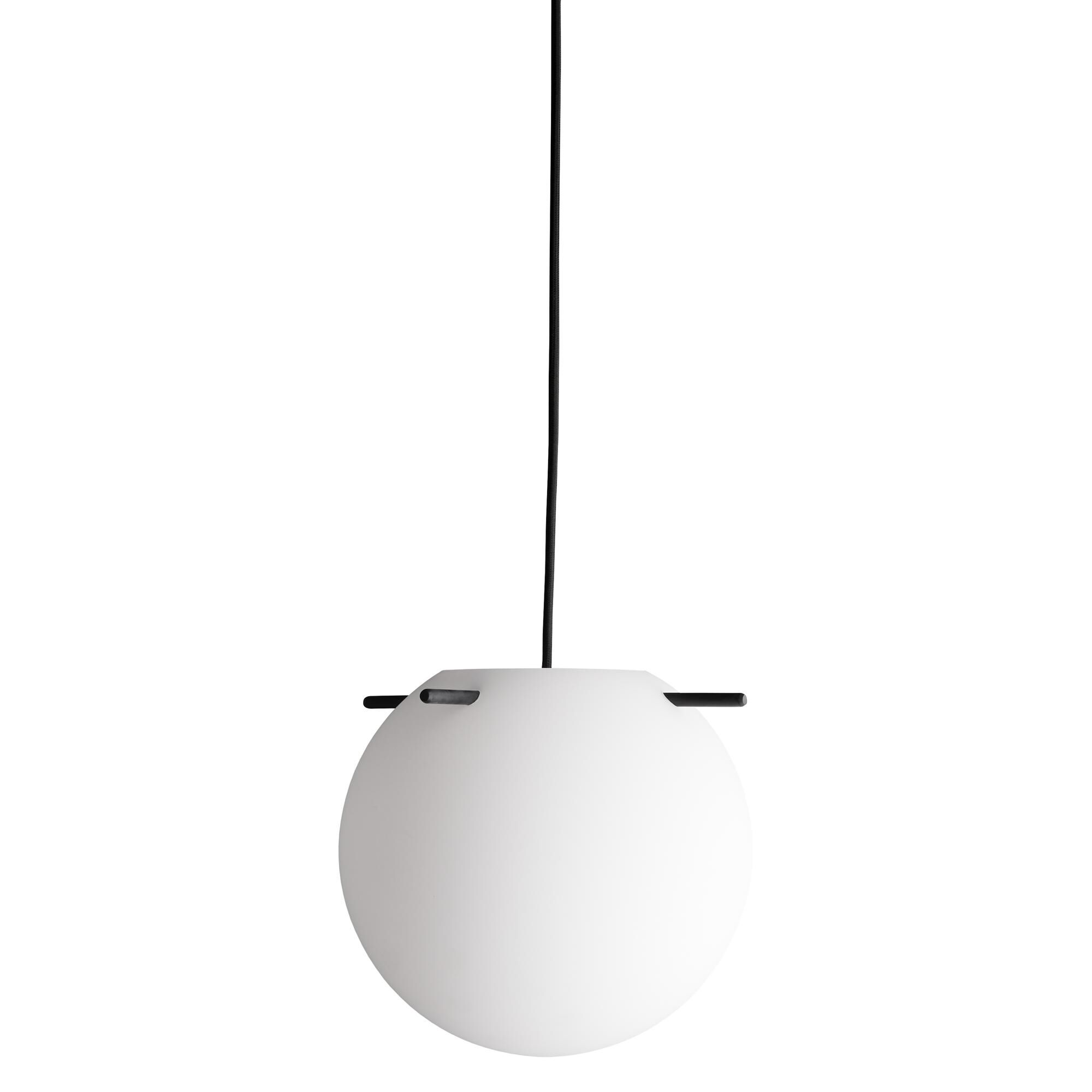 Koi Suspension Ø25 Blanc Opale/ Noir Noirs