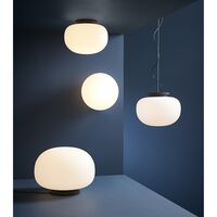 Supernate Loftlampe Ø28 Opal Hvid/Sort