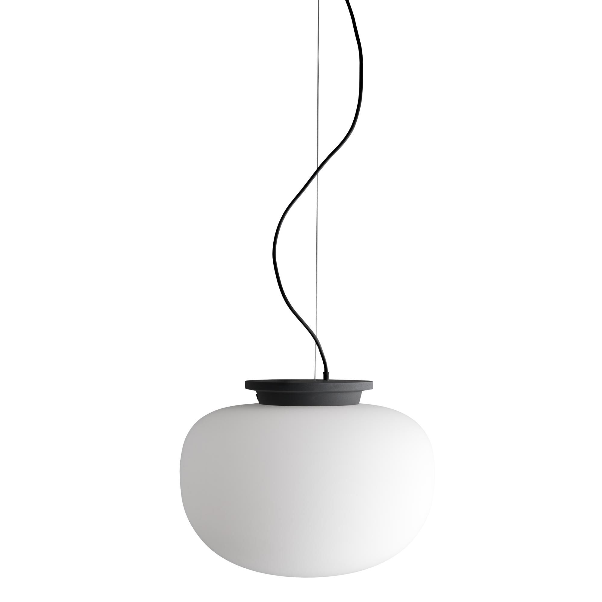 Supernate Taklampa &Oslash;28 Opalvit/Svart