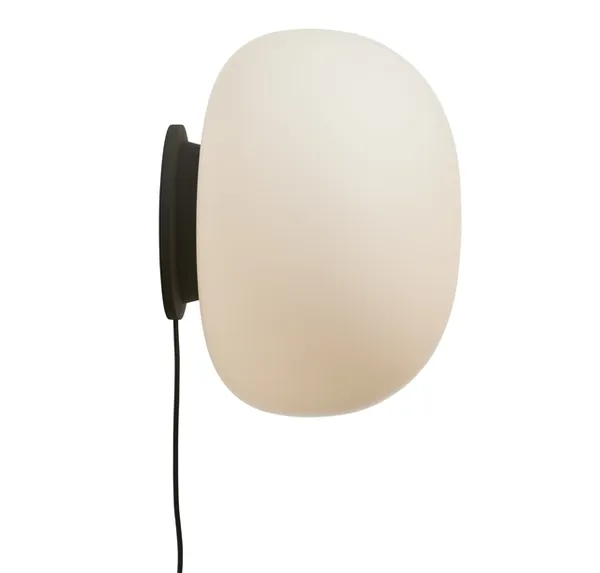 Supernate Table/ Wall Lamp Ø38 Opal White/ Black