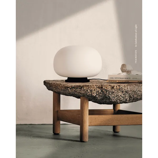 Supernate Table/ Wall Lamp Ø38 Opal White/ Black