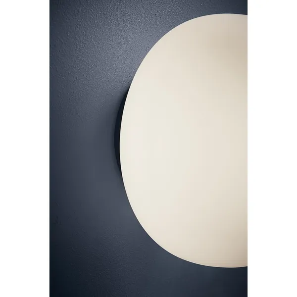 Supernate Table/ Wall Lamp Ø38 Opal White/ Black
