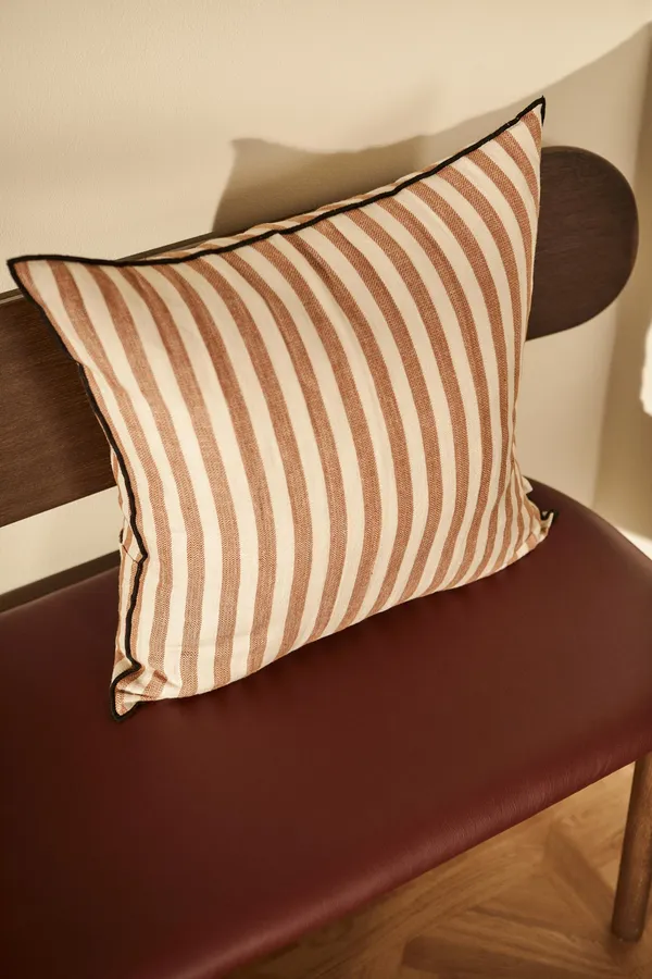 Outline Stripe Coussin 50x50 Marron