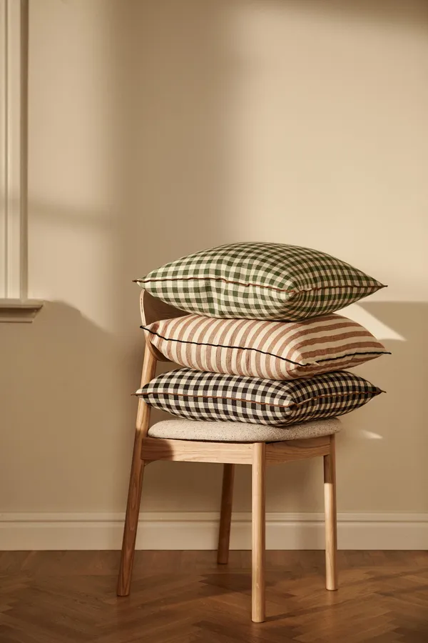 Outline Stripe Coussin 50x50 Marron