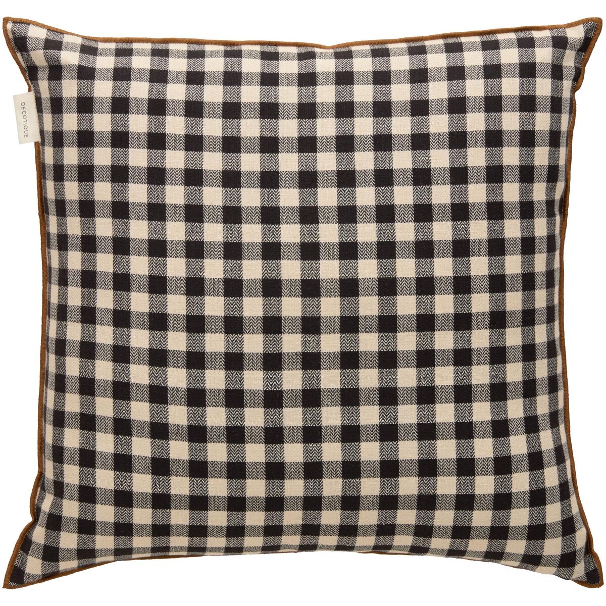 Outline Check Cushion 50x50 Black