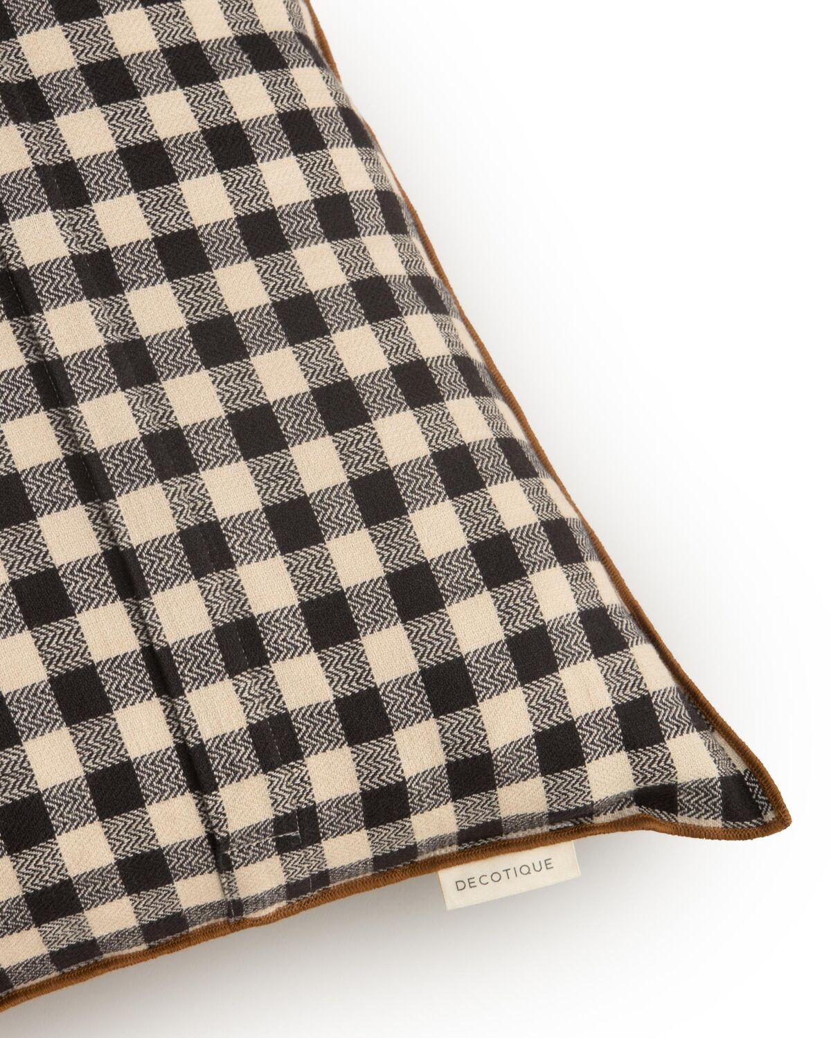Outline Check Cushion 50x50 Black