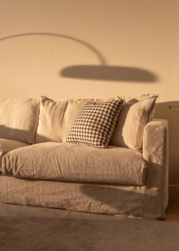 Outline Check Cushion 50x50 Black