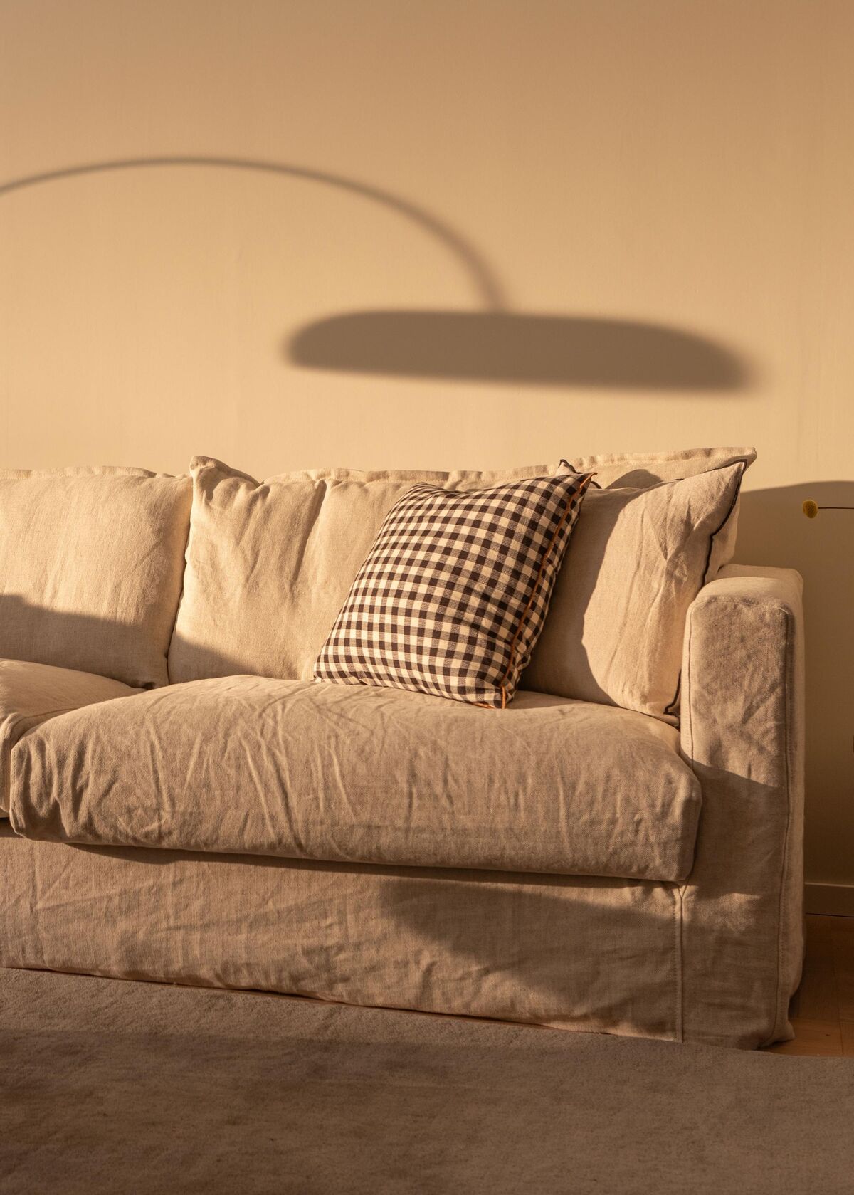 Outline Check Cushion 50x50 Black
