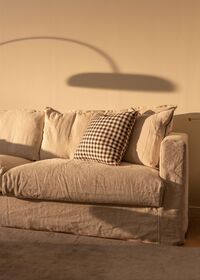 Outline Check Cushion 50x50 Black