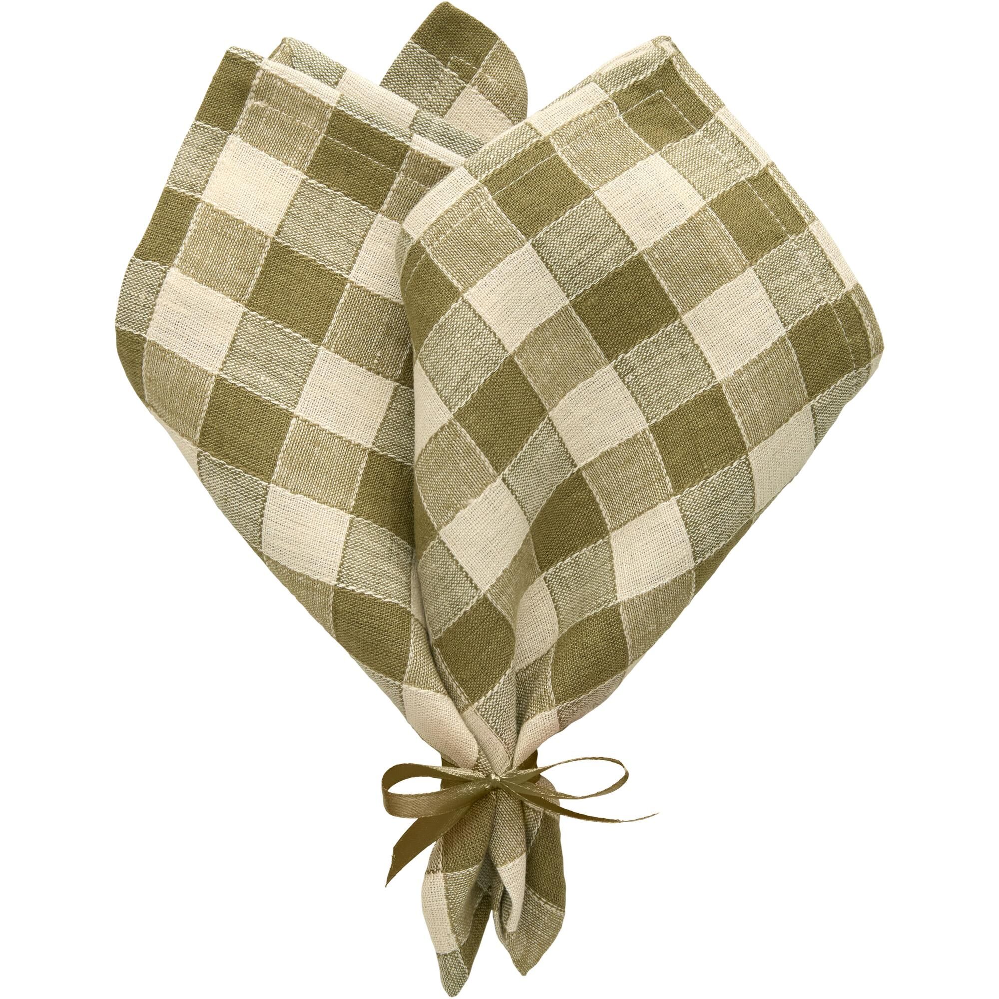 Ester Serviette 40x40 Lot de 2 Olive