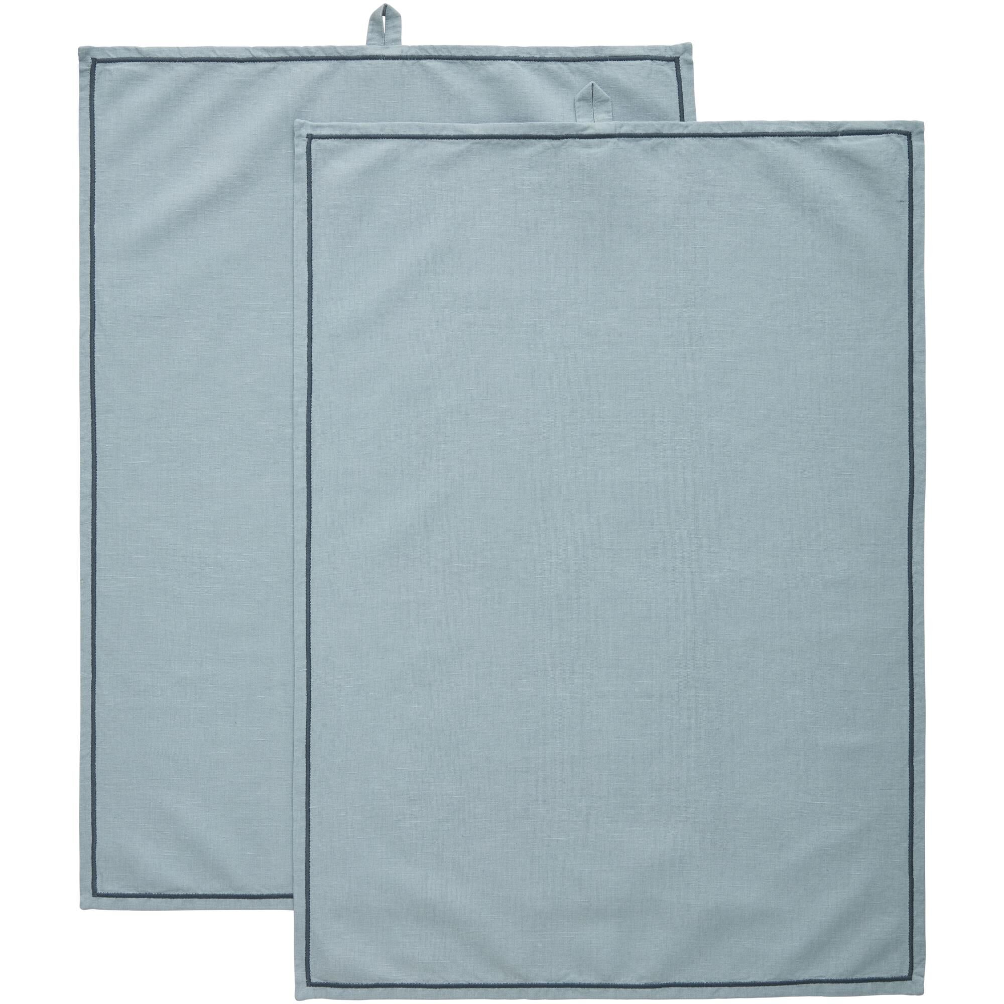 Sienna Torchons 50x70 Lot de 2 Bleu Poudré