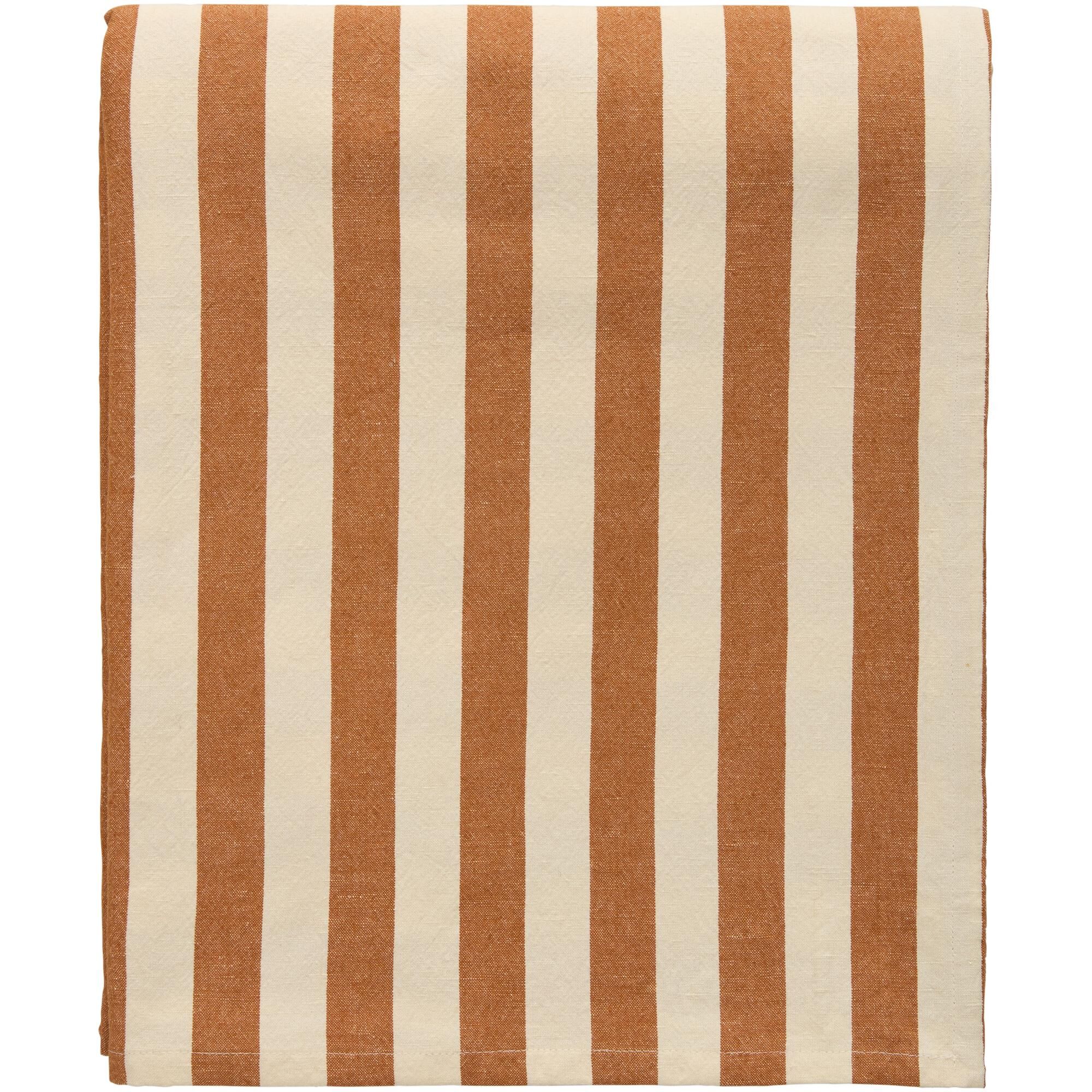 Block Stripe Nappe 140x240 Marron