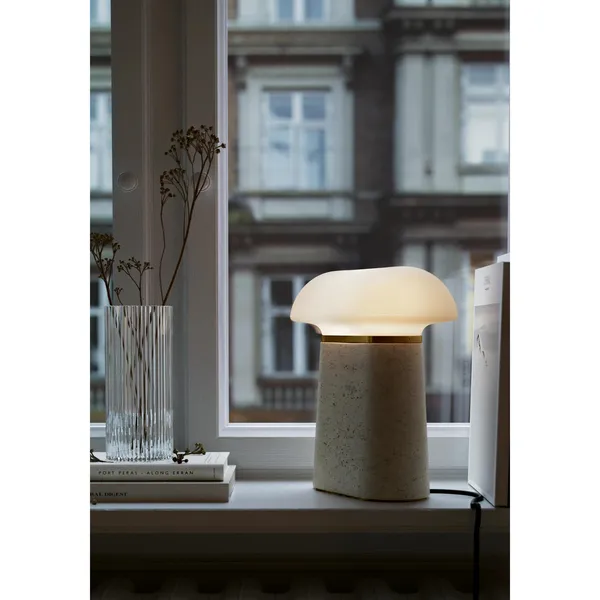 Nova Table Lamp Walnut/ Opal
