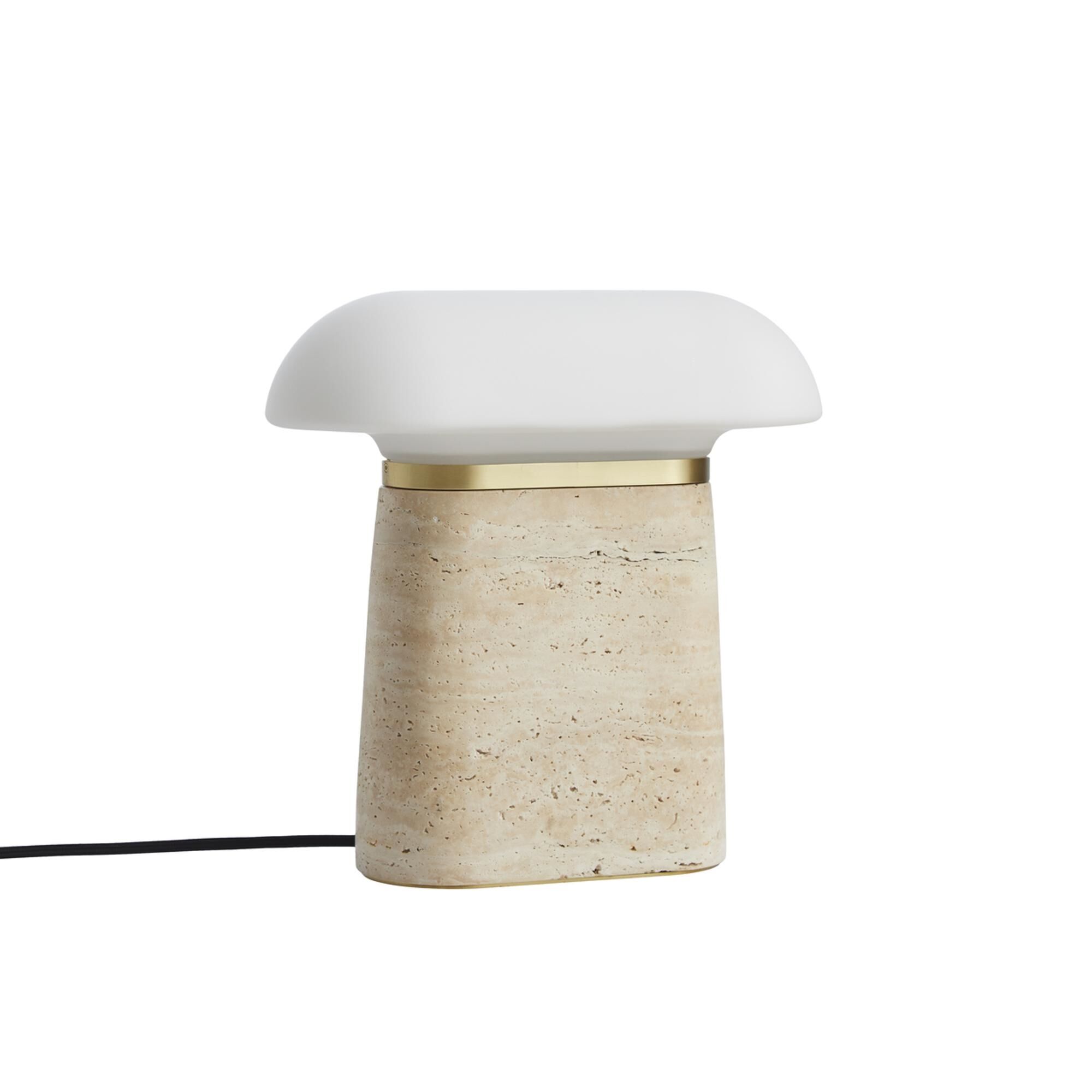 Nova Bordslampa Elfenben Travertin/Opal
