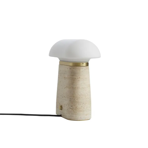 Nova Table Lamp Ivory Travertine/Opal