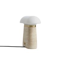 Nova Table Lamp Ivory Travertine/Opal