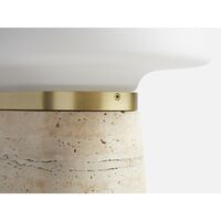 Nova Table Lamp Ivory Travertine/Opal