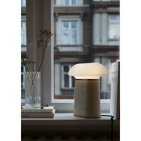 Nova Table Lamp Ivory Travertine/Opal