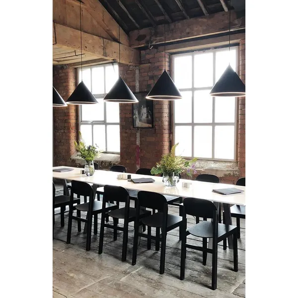 Ringformet Taklampe Stor Sort